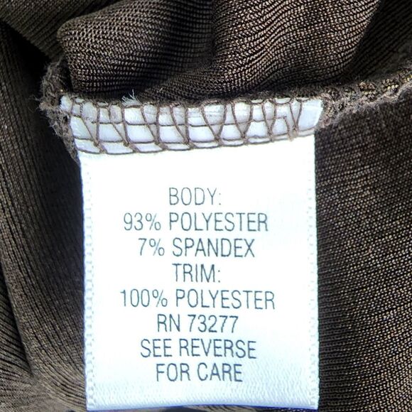 Dana Buchman Women's Short Sleeve Scoop Neck Gold Metallic Top Size Large - Picture 8 of 8